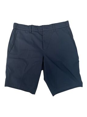 Hugo Boss Technical Twill Navy Flat-Front Shorts
